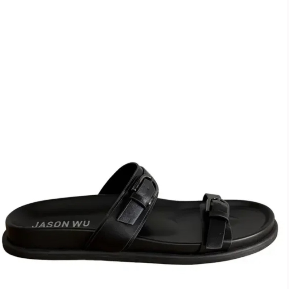 JASON WU -  Rhonda Women’s Black Double-Strap Sandals
